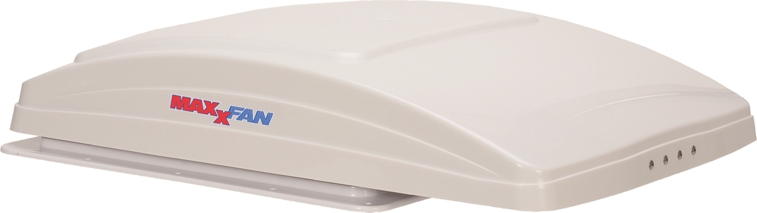 Maxxfan Deluxe All-In-One RV Vent, Shield & Fan (White 4 Speed) Exhaust  Only - Maxxair